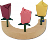 Sebastian design Rose gelb, H 6 cm, für Holzkränze
