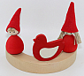 Sebastian design bird red with white wings, for candlerings