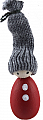 small gnome Oliver rust red with knitted cap grey h 6 cm