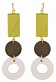 Aarikka Penelope earrings Meadow green/Gold, Length 9,5 cm