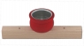 Sebastian design wooden slate with tealight candleholder red, 2 holes 4 mm