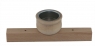 Sebastian design wooden slate with tealight candleholder natural, 2 holes 4 mm