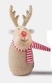 Baden collection Reindeer with striped scarf, gold,  H 8 cm