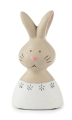 Deco head Easter Bunny, h 20 cm, white