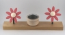 Sebastian design Steck-Leiste flach natur mit großem Teelichthalter natur, 2 Stecklöcher für Figuren