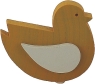 Sebastian design Vogel gelb mit weißen Flügeln, Kranzstecker