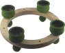 Sebastian design  tealight ring 23 cms, light green