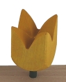 1 small tulip without petal, yellow