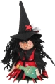Halloween witch with poison bottle, black/red, for wooden wreaths, H 13 cm