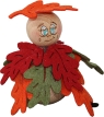 Autumn leaves child with orange leaf head, H 9 cm