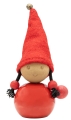 Aarikka Elf girl jingle bells, h 9 cm, red