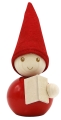 Aarikka Elf bookworm, red, h 11 cm