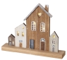 Decorative display Houses, winter row of houses with large white house, with LED lighting, H 23 cm (copy)