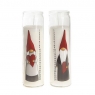 2 Danish candles in glass 1-24, H 21cm, Dia. 6cm, white, 2 pcs, Santa Heart God Jul