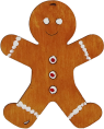 Gingerbread woman with a cherry on her head, H 8 cm, candlering figure, hand-painted (copy) (copy)