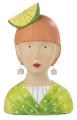 Baden collection Ladys head with lime, H 28 cm, light green