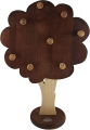1 großer Holzbaum, dunkelbraun mit Holznoppen für Hängefiguren, h 35 cm, EINEZLSTÜCK