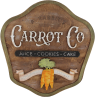 Holz Karottenschild Carrot Co, 26 x 24,5 cm, handbemalt, im amerikanischen Stil