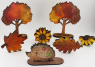 Scarecrow with sunflower and raven, hand-painted, H 11 cm, brown, blue, yellow (copy) (copy) (copy) (copy)