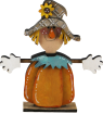 Scarecrow with sunflower and raven, hand-painted, H 11 cm, brown, blue, yellow (copy)