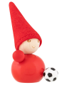 Aarikka Tonttu mit Fußball, rot, h 9 cm