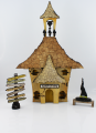 Large Witch Academy, 16 cm x 2 x 24 cm, brown, black, hand-painted