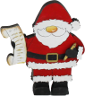 Santa Claus with lantern, brown, white, hand-painted, h 11,5 cm (copy)