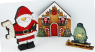 Holz Weihnachtsmann mit Geschenkeliste, rot, weiß, handbemalt, h 11 cm