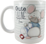 Cup tea mouse, 8.2 x 9.6 cm, white