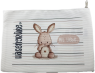Medium cosmetic bag / pen bag Knuffelhase, bunny greetings, 23 x 15.5 cm, white, brown