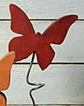 Talvel big butterfly with a metal rod dark red