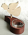 Tealight holder crop d. brown with a 6 mm hole