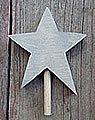 Talvel-Stecker kleiner Stern hellgrau, h 6,5 cm
