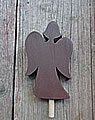 Talvel-Stecker kleiner Engel dunkelbraun, h 8 cm