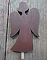 Talvel-Stecker großer Engel dunkelbraun, h 10 cm