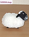 Nordika Schaf schwarz/weiß, 8 cm