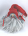 Santa woman with ponytail/red cap, H 9 cm
