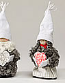 Swedish Tomte woman with red/white heart, h 19 cm