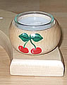 1 tea warmer candle holder simply, natur with cherries