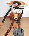 Big toy animal red cat, H 33 inch
