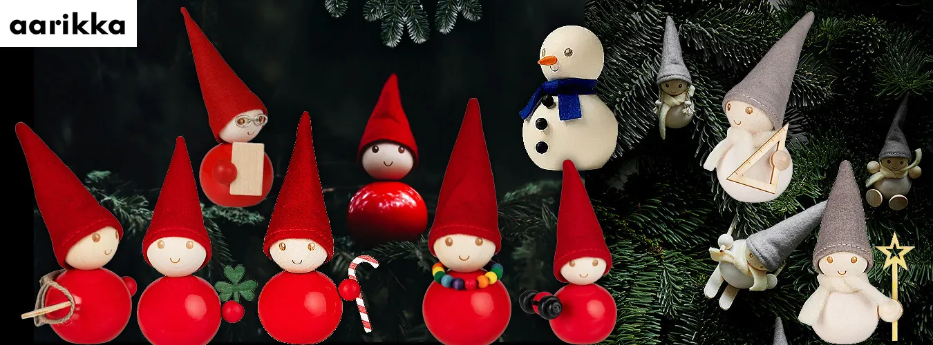 Christmas elves Tonttus snowmen - Finnish Christmas decoration Christmas elves Tonttus snowmen - Finnish Christmas decoration