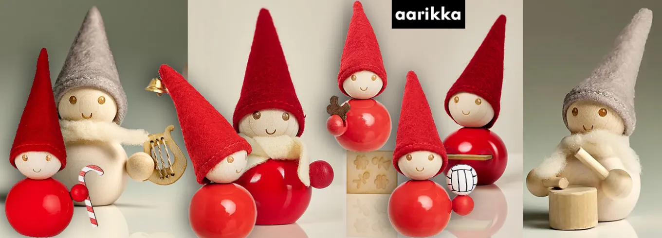 Aarikka Elfes, Tonttus - finnische Weihnachtdekoration zum Dekorieren oder Verschenken