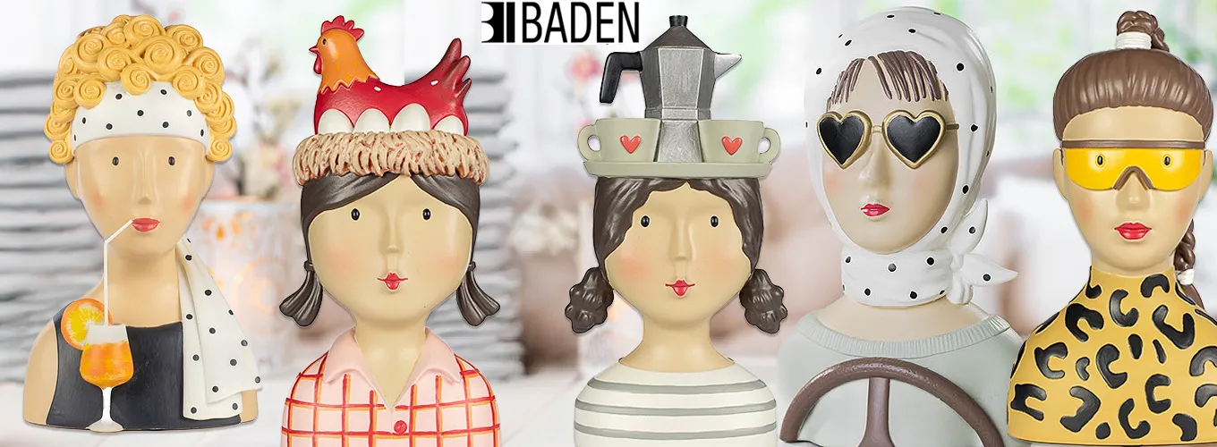Baden collection neue Ladyköpfe Baden collection Dekorieren mit Ladsyköpfen