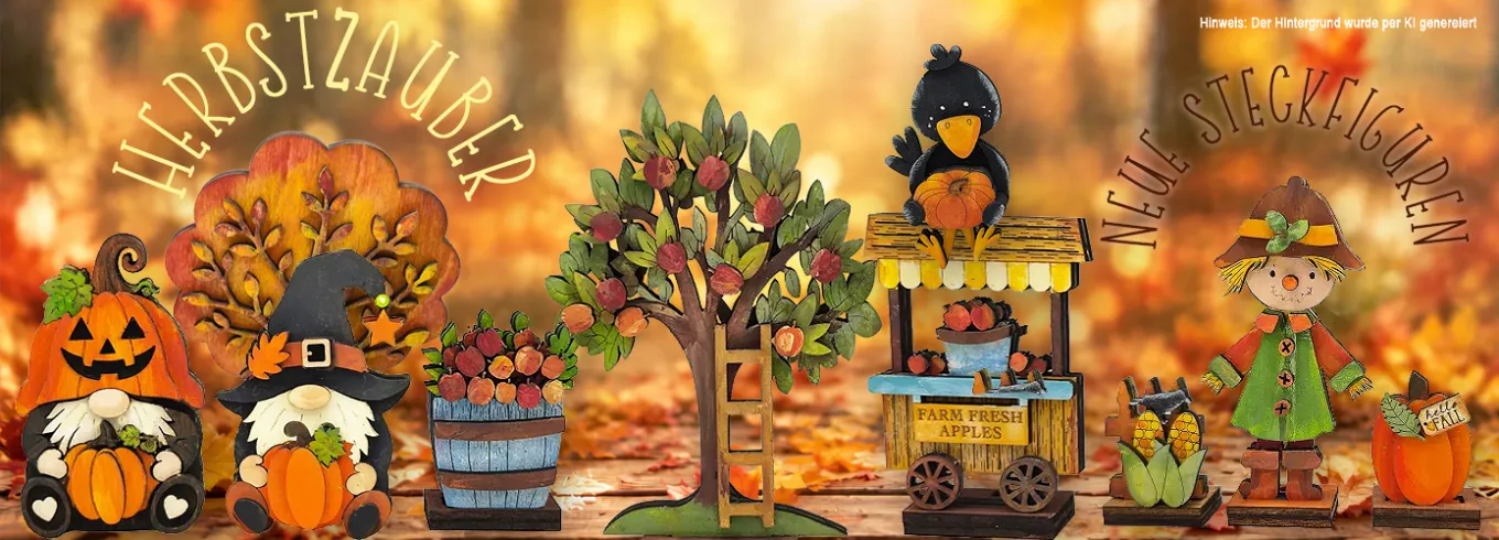 Autumn figures, Autumn tree, raven, apple tree, market stand apple for candlerings Autumn figures, Autumn tree, raven, apple tree, market stand apple, Scow crove, pumpkin