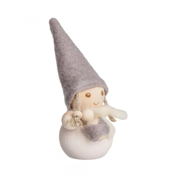 Aarikka Elf Sitter, Elf mit Baby, Höhe 9 cm, weiß