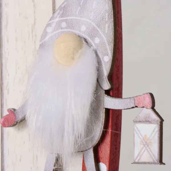 Dekoaufsteller Snorre, große Wichteltür mit Weihnachtswichtel, H 20 cm