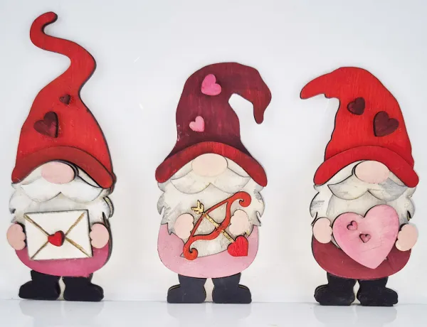 Holz Valentinswichtel mit Liebesbrief, Steckfigur Sebastian Holzkränze