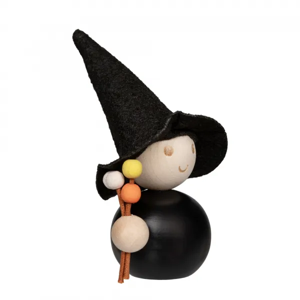 Aarikka Noita witch with Easter flowers, h 10 cm, black Aarikka Noita witch with Easter flowers, h 10 cm, black