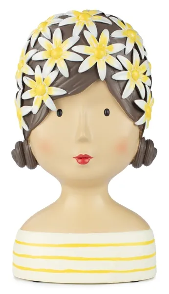 Baden collection Lady Margret mit Blüten im Haar, h 30 cm, gelb, Gipsbüste, Dekoaufsteller Baden collection Lady Margret mit Blüten im Haar, h 30 cm, gelb, Gipsbüste, Dekoaufsteller