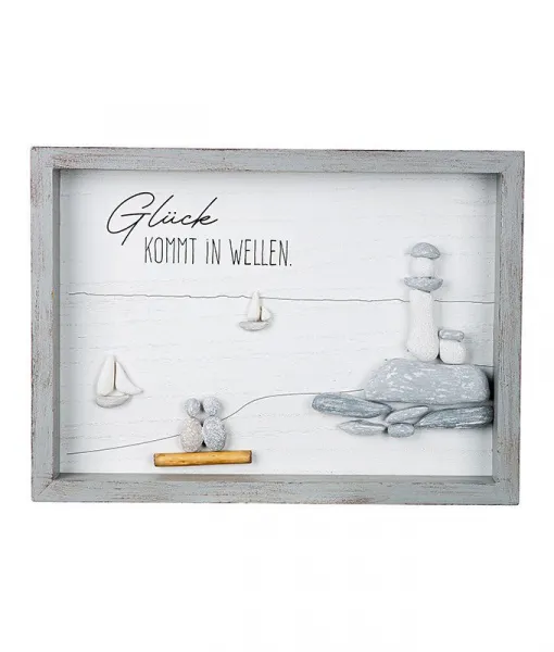 Gilde Steinbild Spruch, Glück kommt in Wellen